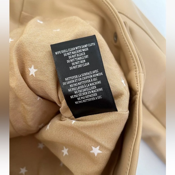 Blank NYC Butterscotch Faux Leather Cropped Moto Jacket NWT Size Small - Picture 10 of 13